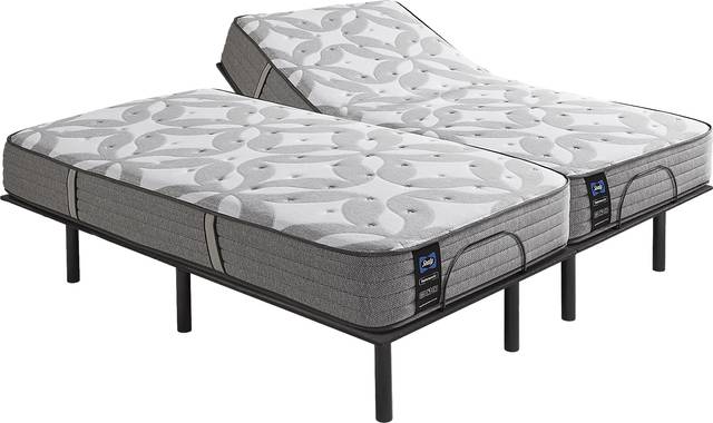 Sealy Posturepedic Kestrel Split King Mattress with Head Up Only Base - Thumbnail - Image 1