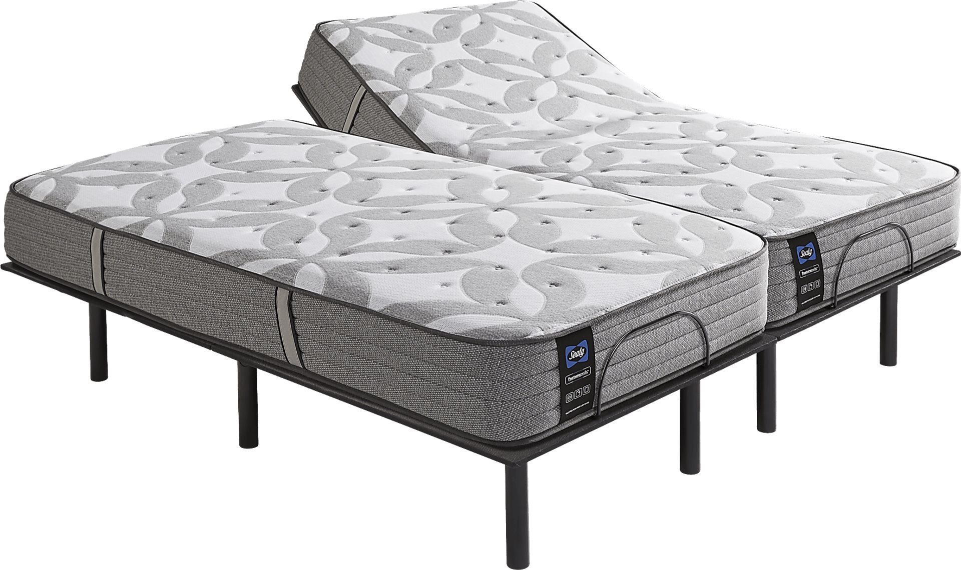 Sealy Posturepedic Kestrel Split King Mattress with Head Up Only Base - Image 1