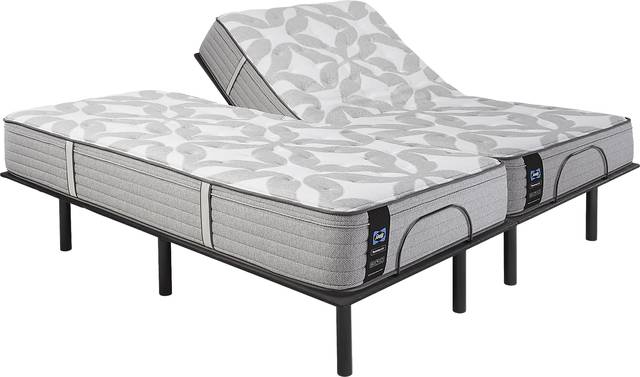 Sealy Posturepedic Lydbury Split King Mattress with Head Up Only Base - Thumbnail - Image 1