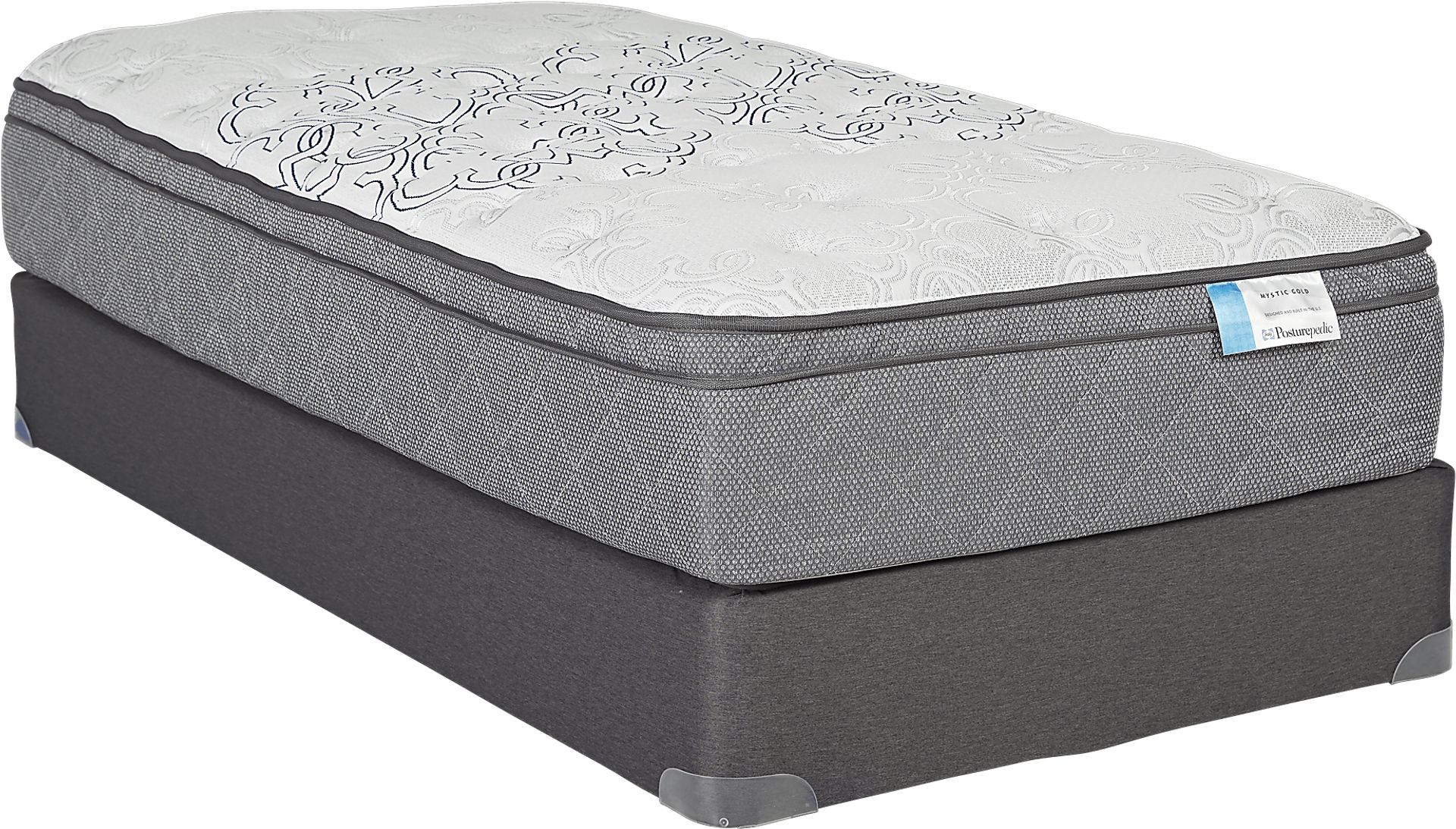 Sealy Posturepedic Mystic Gold Low Profile Twin Mattress Set - Image 1