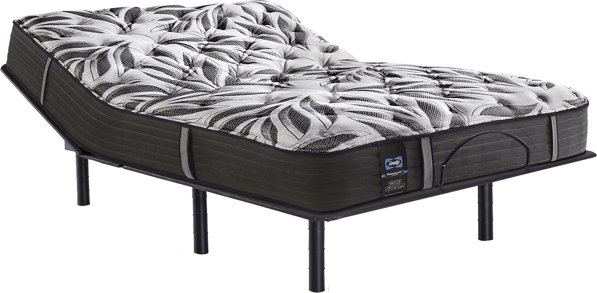 Sealy Posturepedic Plus Colliford King Mattress with Head Up Only Base - Image 1