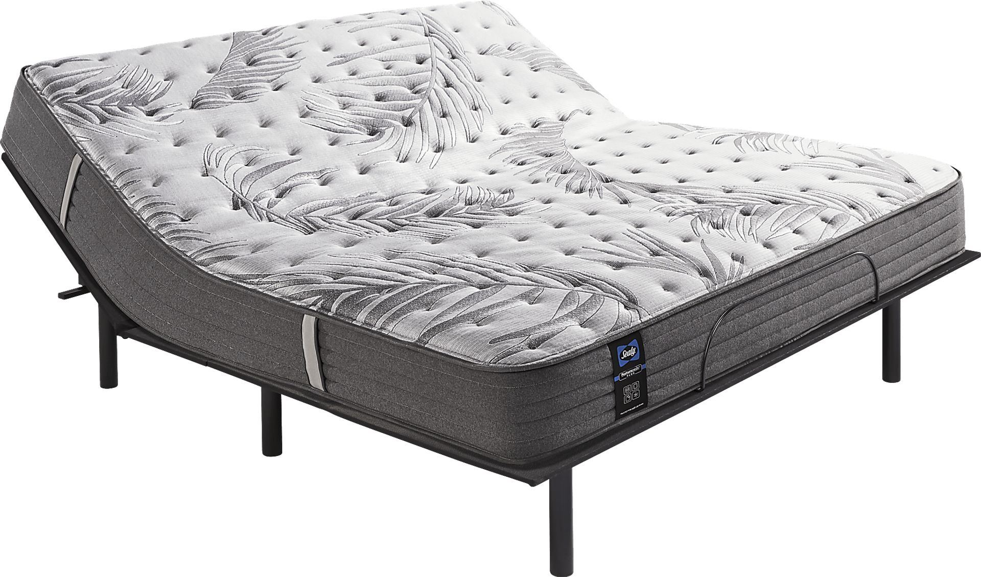 Sealy Posturepedic Plus Lockfield King Mattress with Head Up Only Base - Image 1