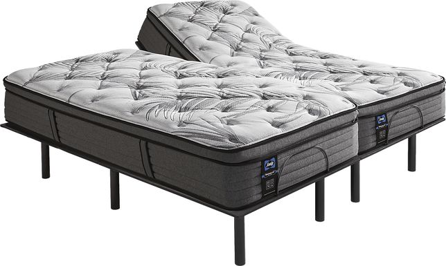 Sealy Posturepedic Plus Starley Split King Mattress with Head Up Only Base