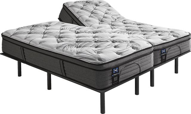 Sealy Posturepedic Plus Starley Split King Mattress with Head Up Only Base - Thumbnail - Image 1
