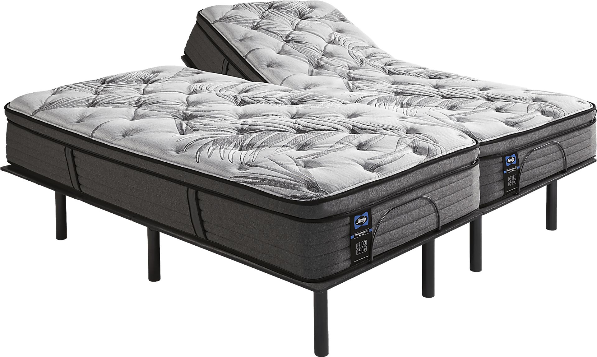 Sealy Posturepedic Plus Starley Split King Mattress with Head Up Only Base - Image 1