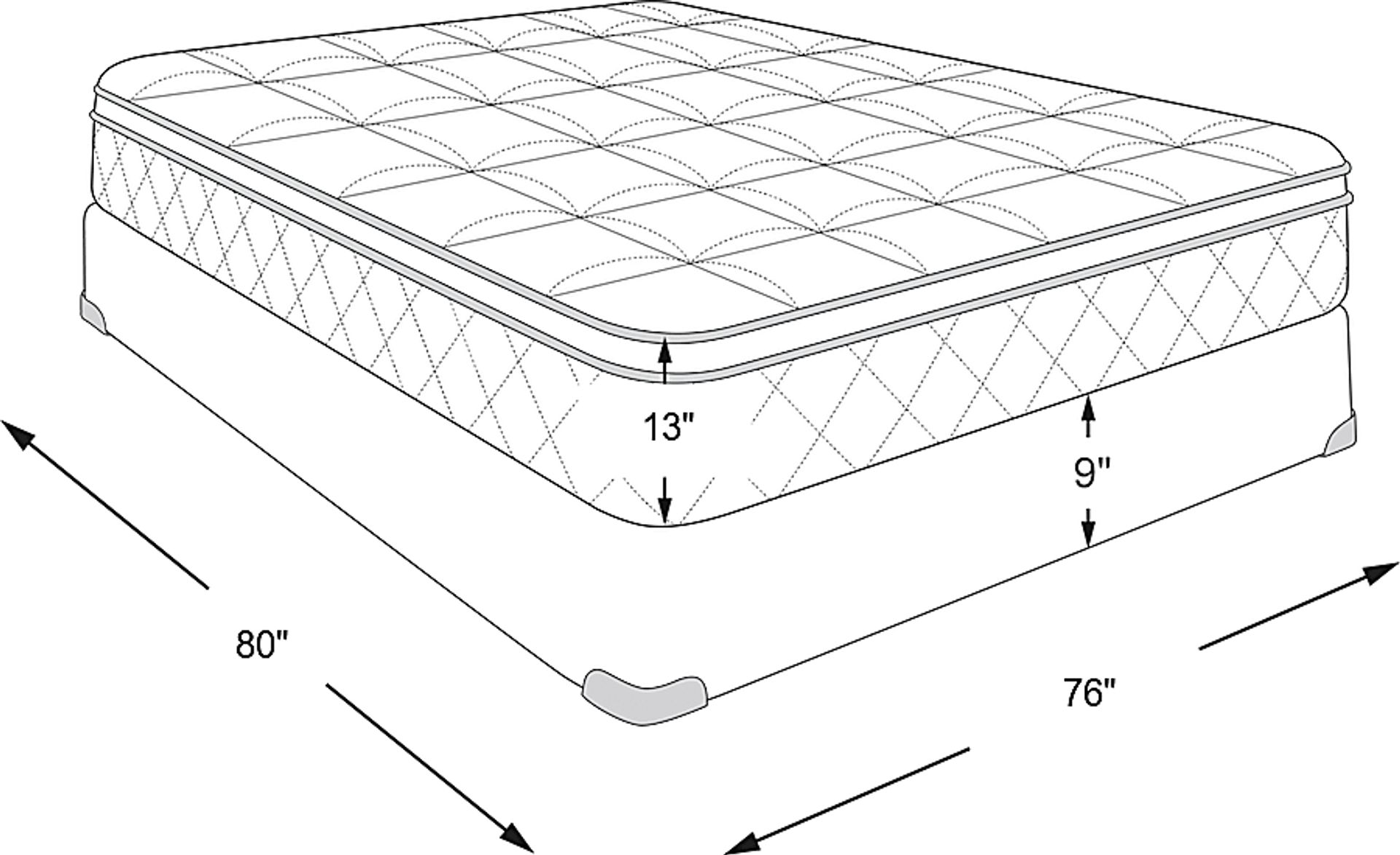 Dimension Image. Please refer to the Dimension Tab on this page for dimension details.