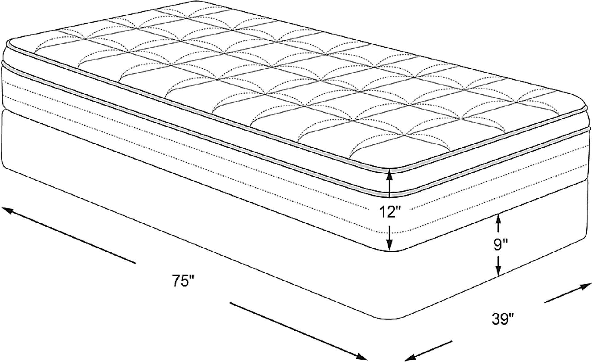 Dimension Image. Please refer to the Dimension Tab on this page for dimension details.