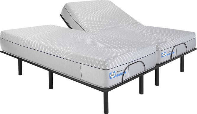 Sealy Posturepedic Valley Road Split King Mattress with Head Up Only Base