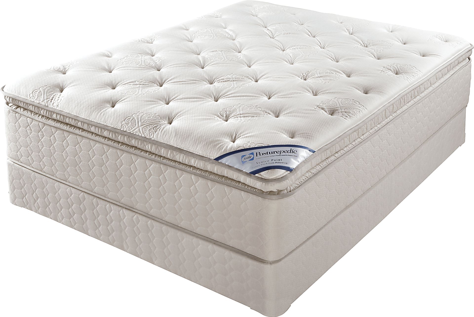Sealy Posturepedic Venice Point Queen Low Profile Mattress Set Plus HDTV - Image 1