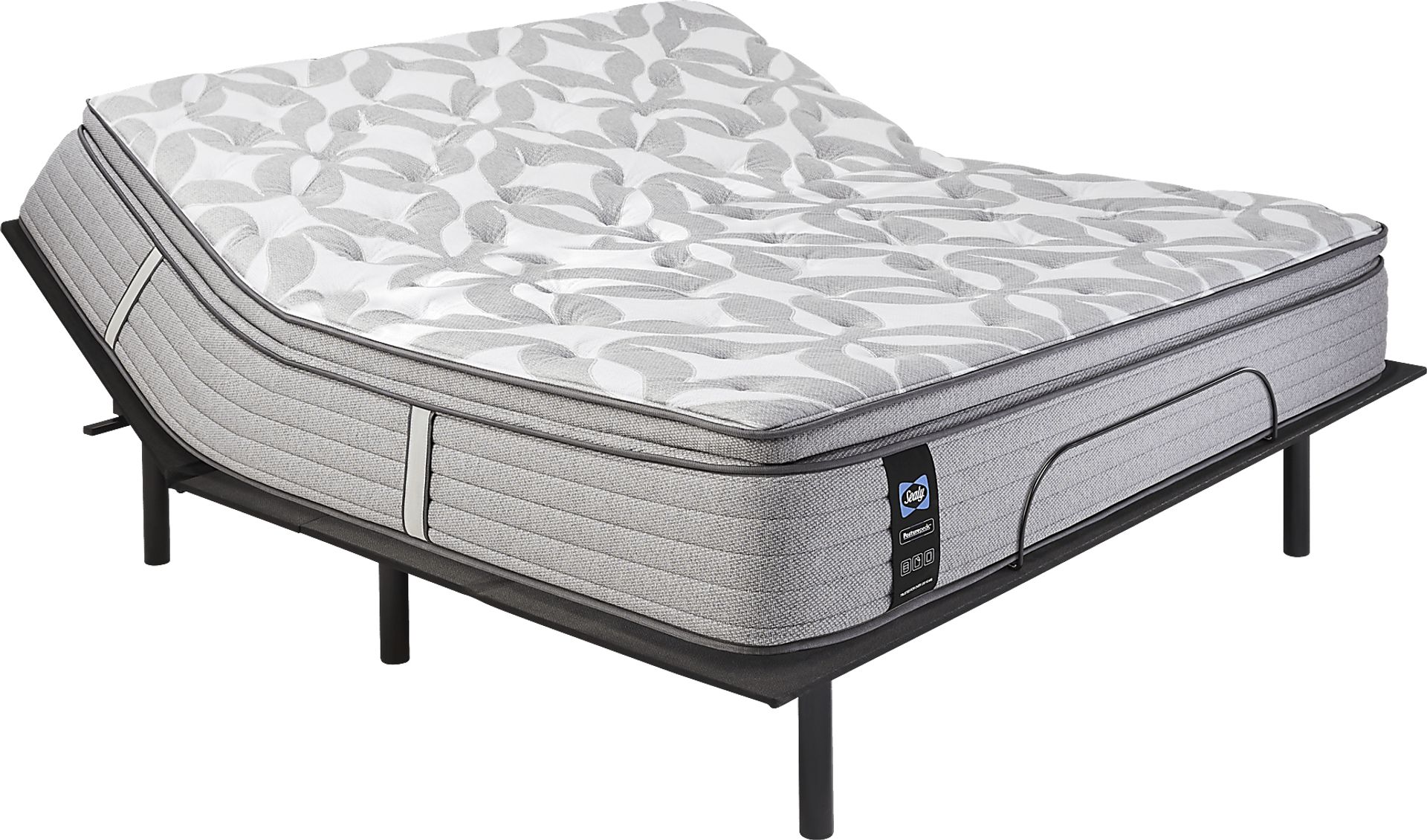 Sealy Posturepedic Weldon King Mattress with Head Up Only Base - Image 1