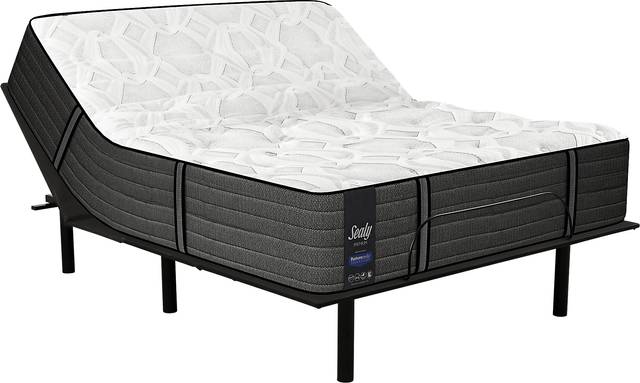 Sealy Premium Seaside Mist Queen Mattress with Reverie O200 Adjustable Base - Thumbnail - Image 1