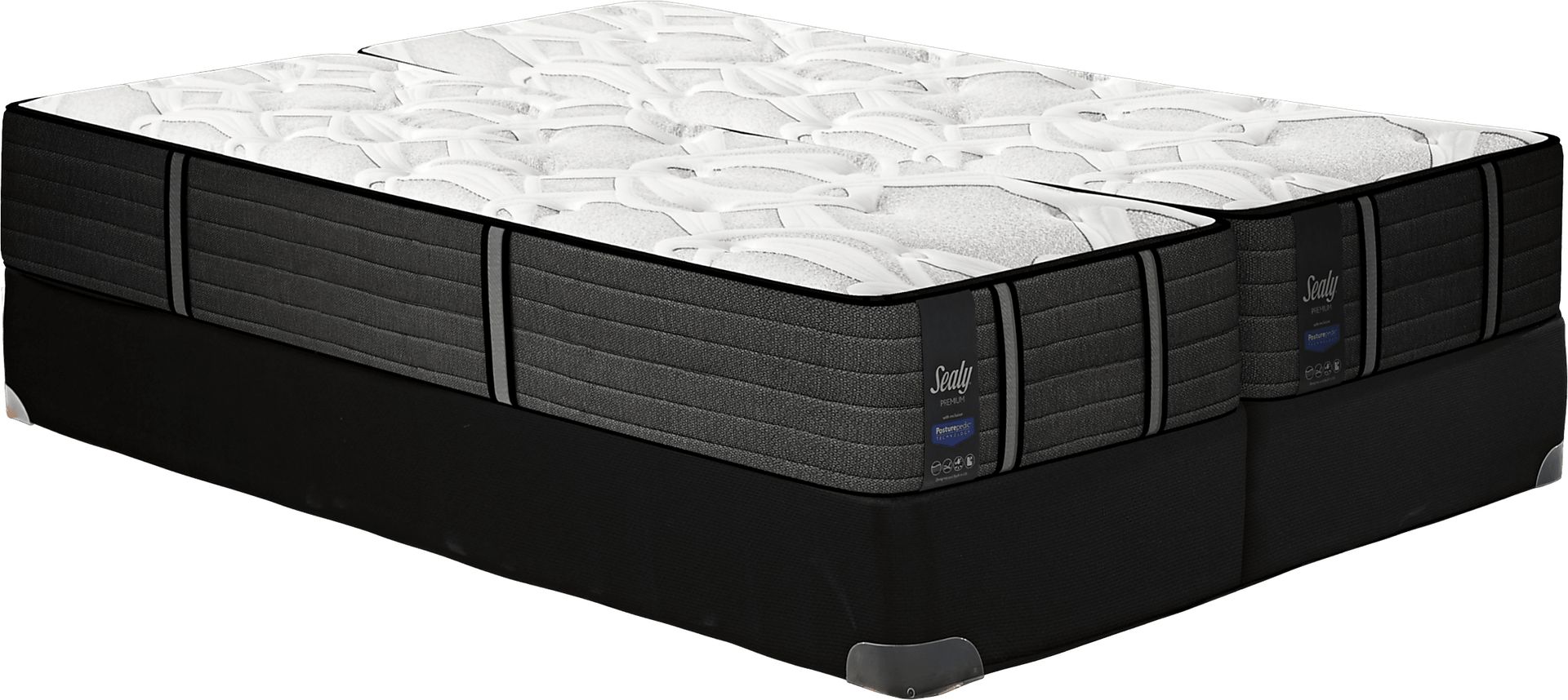 Sealy Premium Seaside Mist Split King Mattress Set - Image 1
