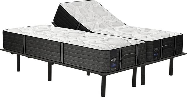 Sealy Premium Seaside Mist Split King Mattress with Reverie O200 Adjustable Base - Thumbnail - Image 1
