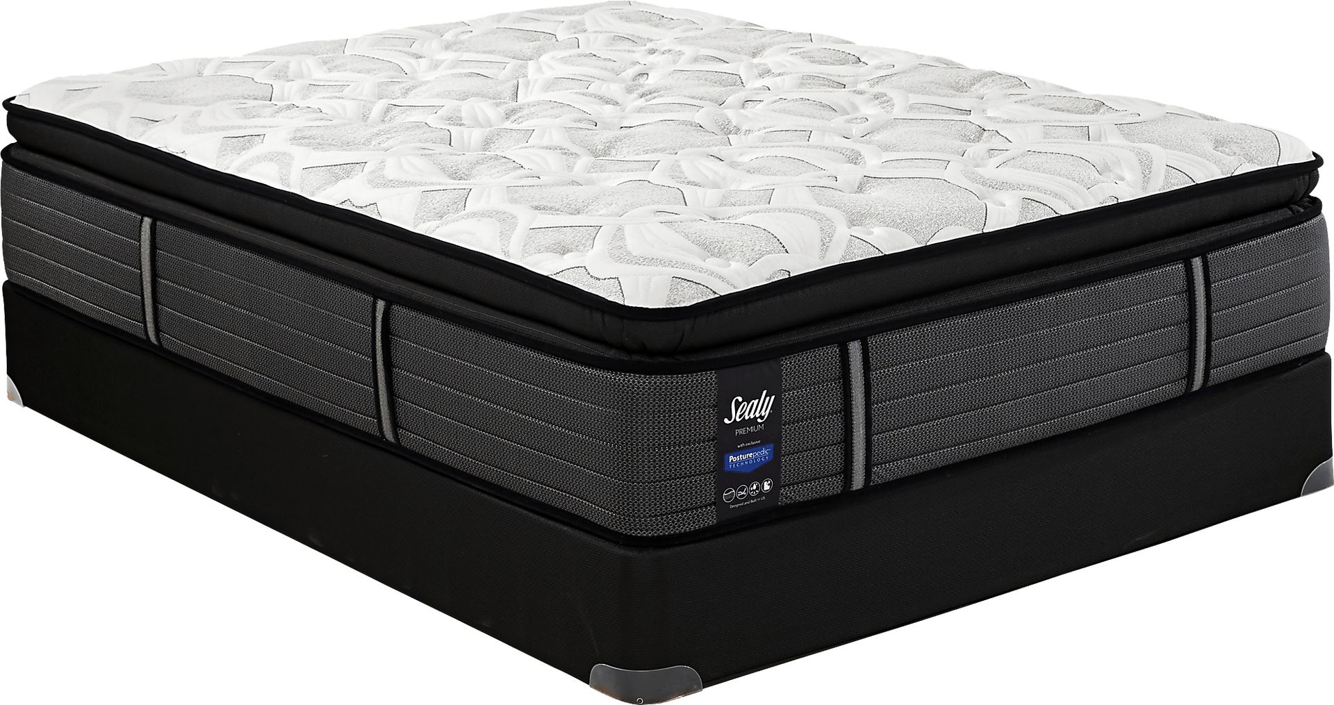 Sealy Premium Sunset Key Low Profile Queen Mattress Set - Image 1