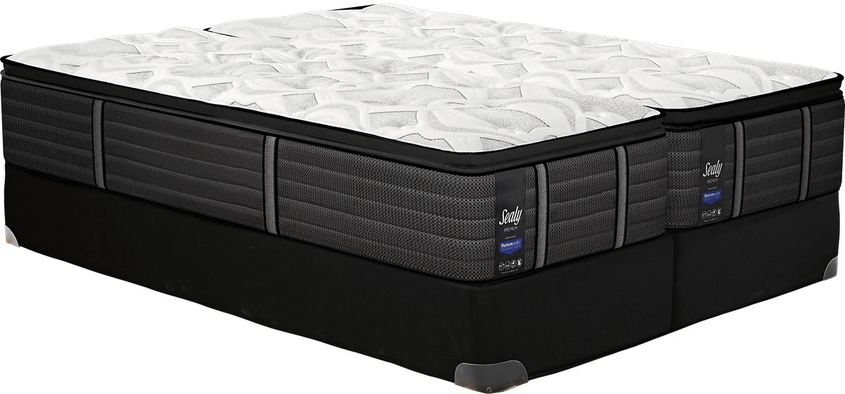 Sealy Premium Sunset Key Low Profile Split King Mattress Set