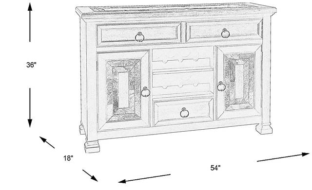 Dimension Image. Please refer to the Dimension Tab on this page for dimension details.