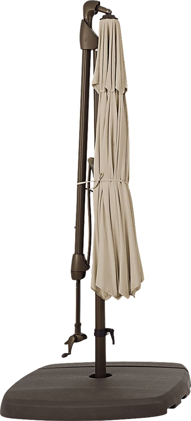 Seaport 10' Octagon Stone Outdoor Cantilever Umbrella with Base and Stand - Thumbnail - Image 4