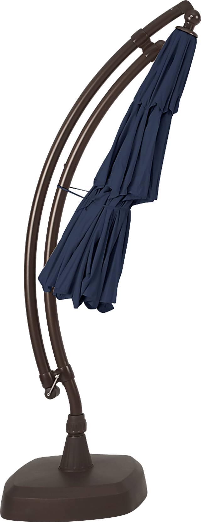 La Mesa Cove 11' Octagon Navy Outdoor Cantilever Umbrella with Base and Stand - Thumbnail - Image 4