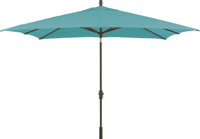 Seaport 8 x 10 Rectangle Aqua Outdoor Umbrella - Thumbnail - Image 1