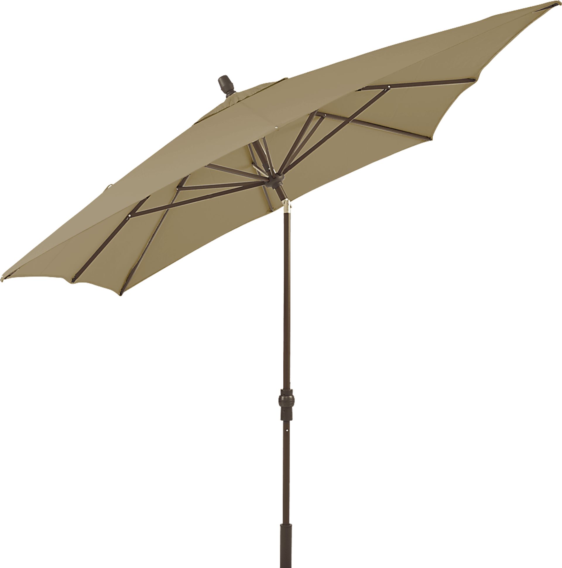 Seaport 8 x 10 Rectangle Heather Beige Outdoor Umbrella with Drumlin Vega Light - Image 2