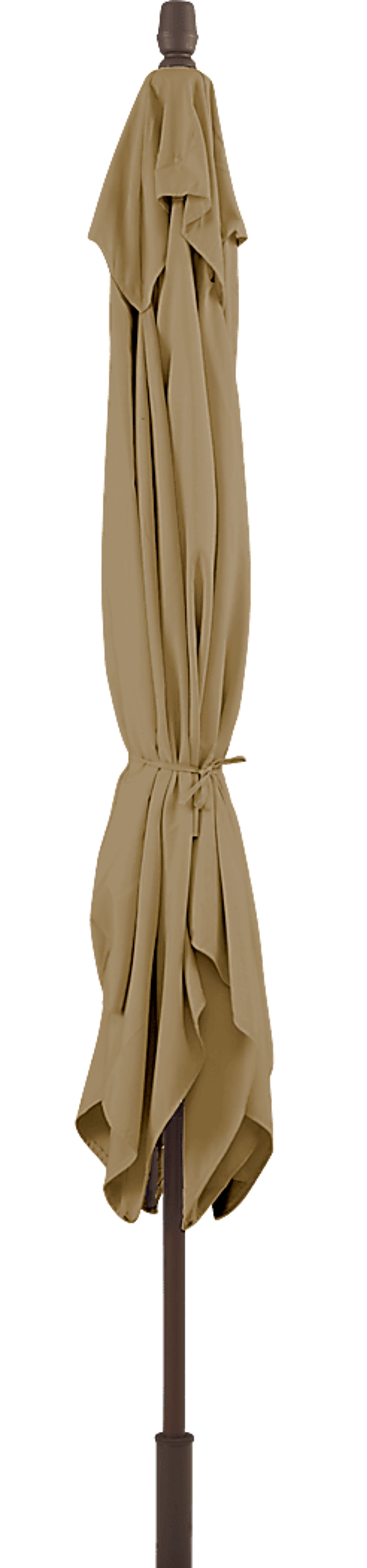 Seaport 8 x 10 Rectangle Heather Beige Outdoor Umbrella with Drumlin Vega Light - Image 3