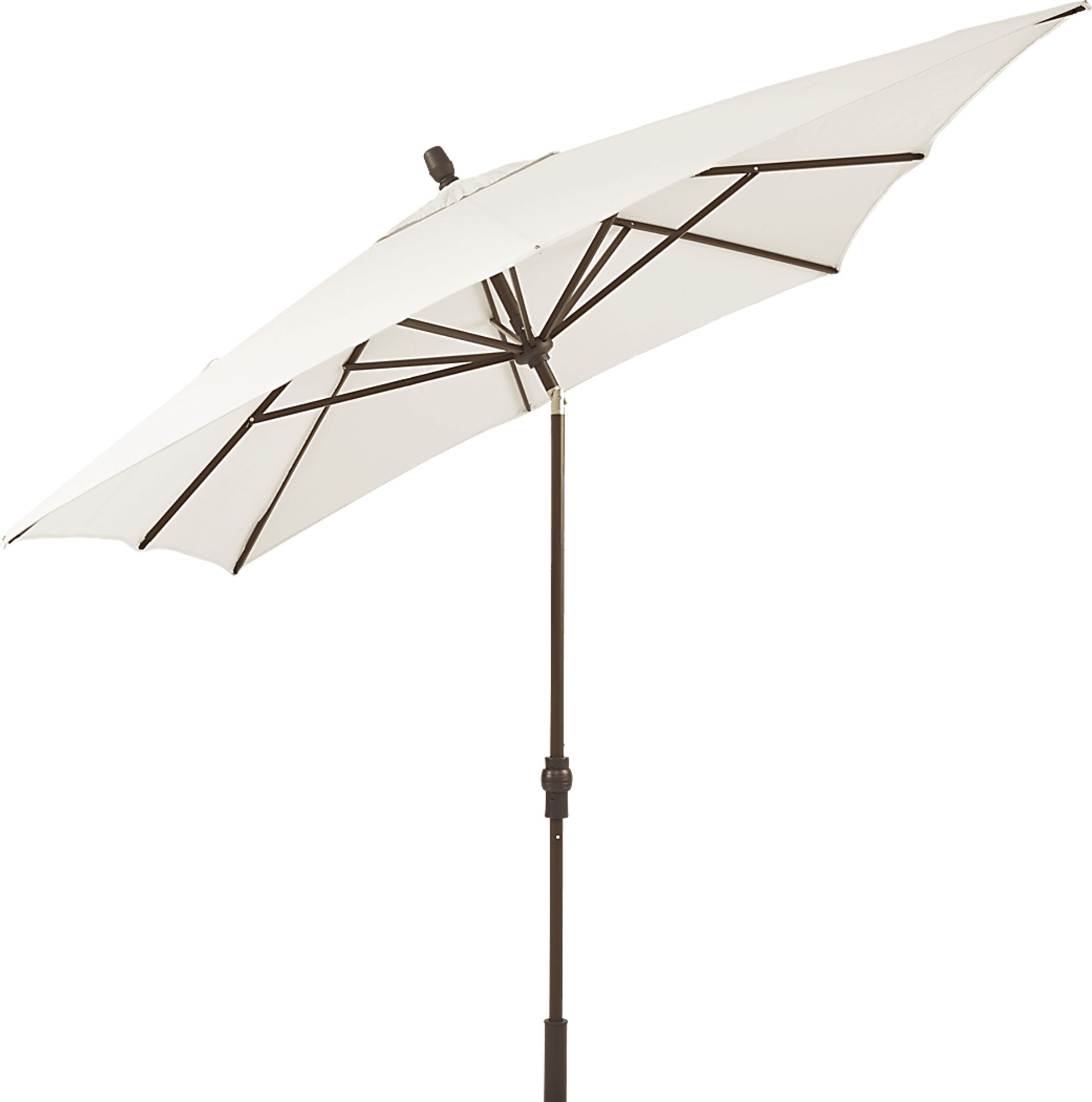 Seaport 8 x 10 Rectangle Natural Outdoor Umbrella with Drumlin Vega Light - Image 2