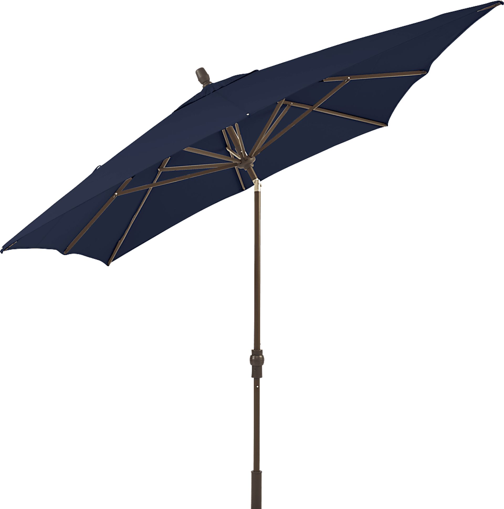 Seaport 8 x 10 Rectangle Navy Outdoor Umbrella with Drumlin Vega Light - Image 2