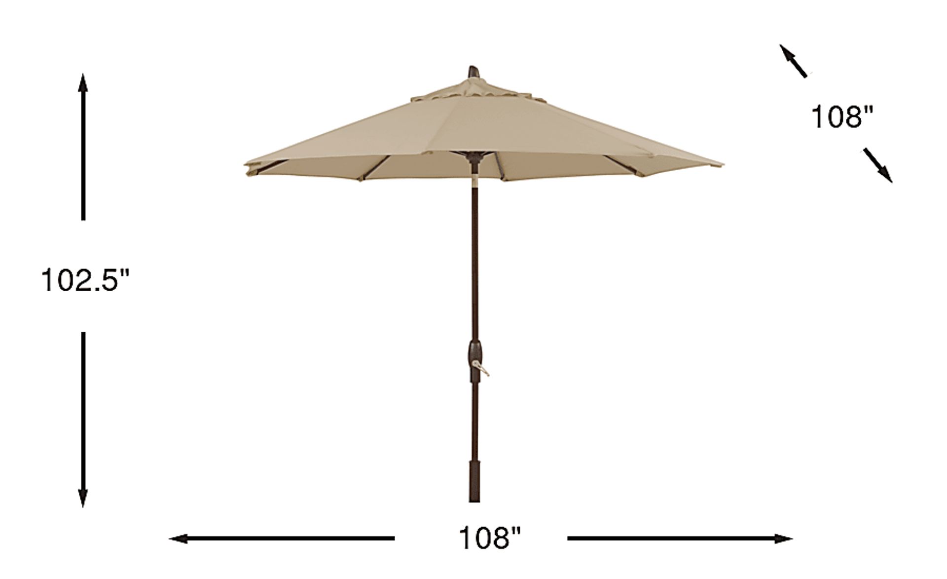 Dimension Image. Please refer to the Dimension Tab on this page for dimension details.