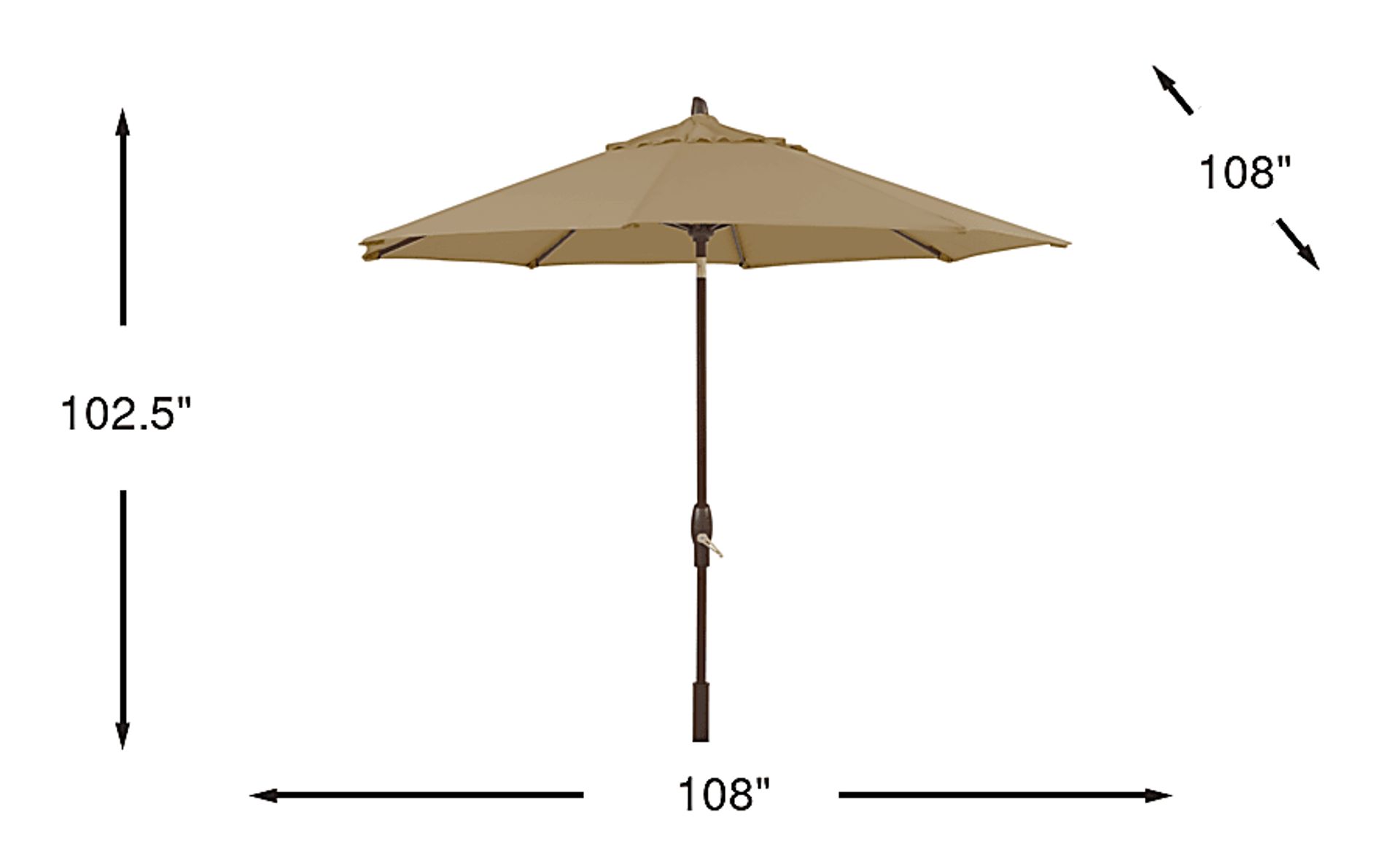 Dimension Image. Please refer to the Dimension Tab on this page for dimension details.