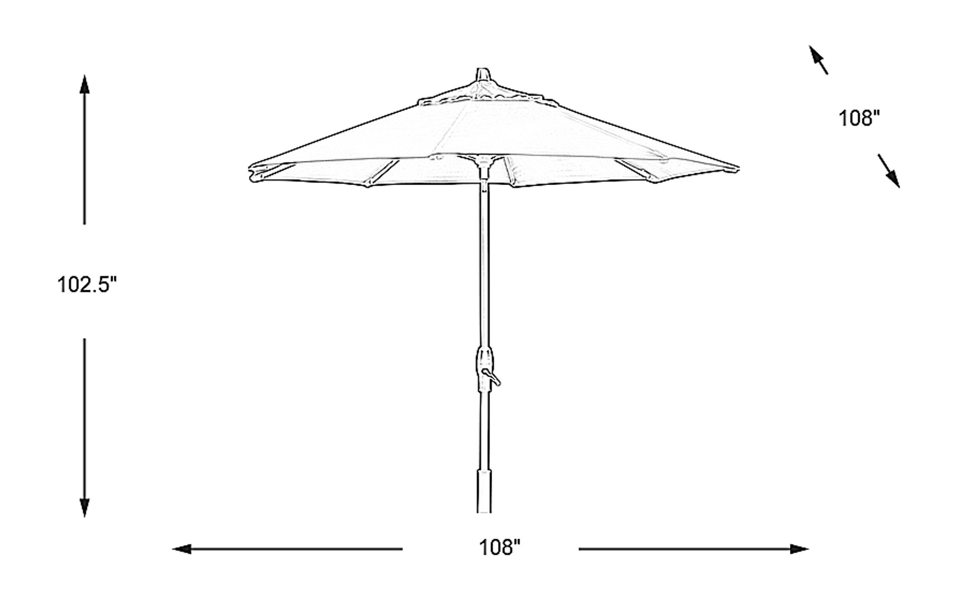 Dimension Image. Please refer to the Dimension Tab on this page for dimension details.