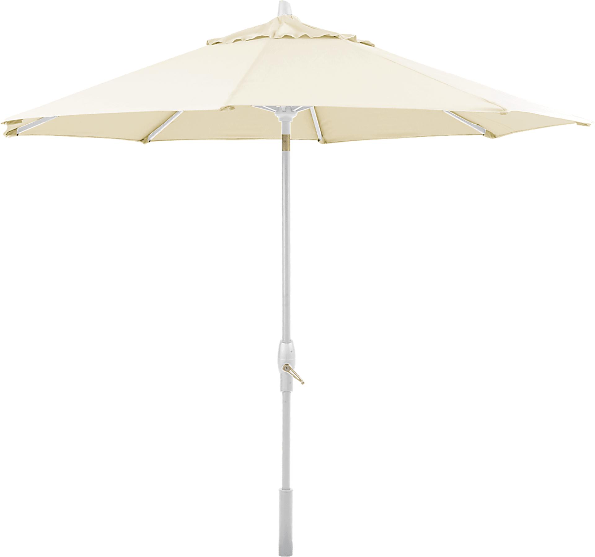 Seaport 9' Octagon Natural Outdoor Umbrella with Drumlin Vega Light
