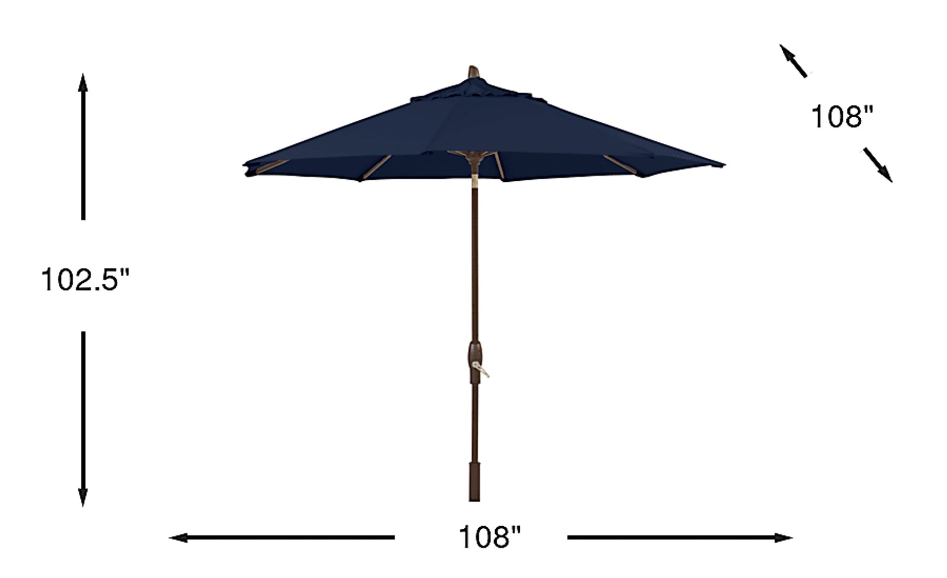 Dimension Image. Please refer to the Dimension Tab on this page for dimension details.