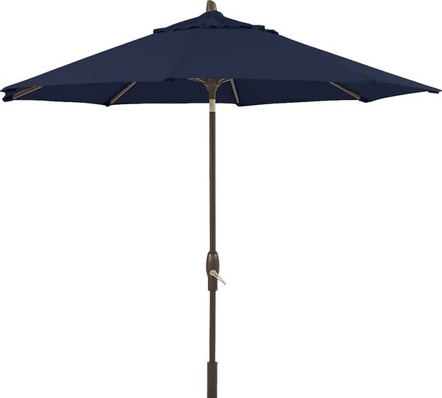 Seaport 9' Octagon Navy Outdoor Umbrella - Thumbnail - Image 1