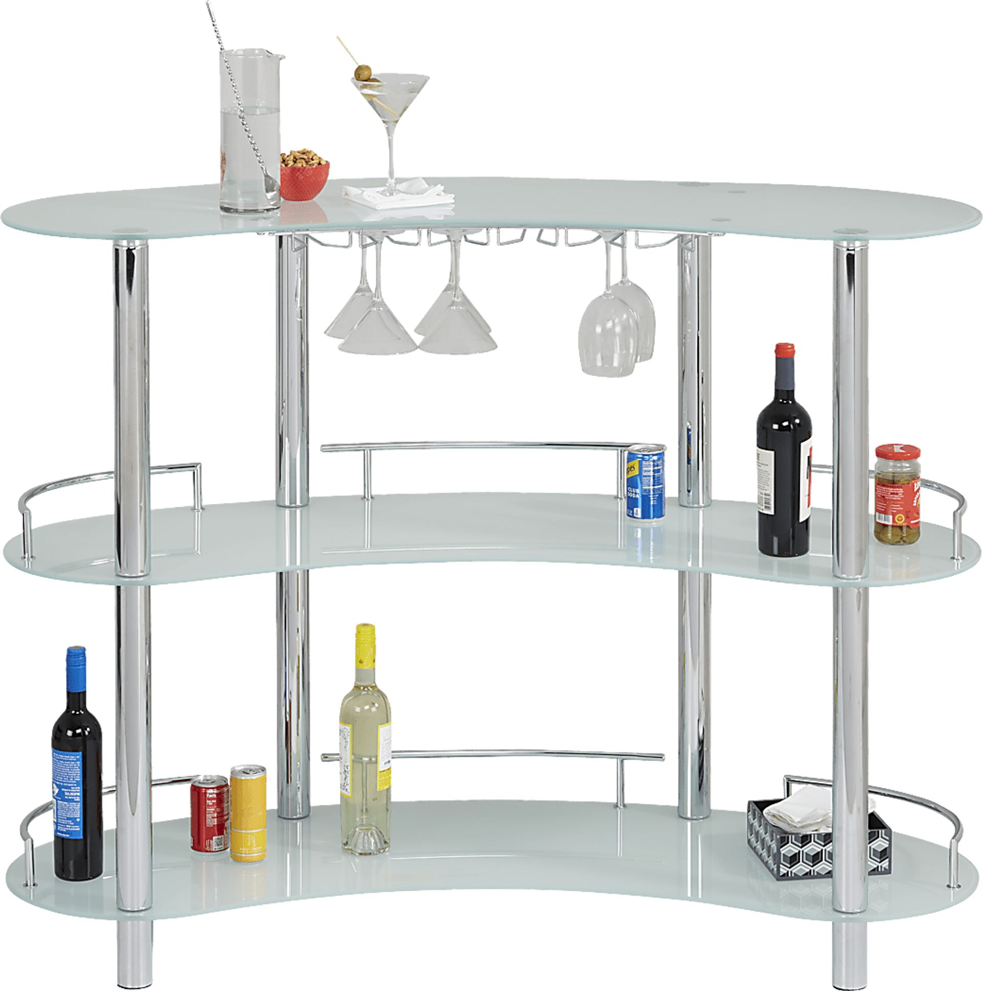 Searcy Platinum 3 Pc Bar Set with White Stools - Image 4