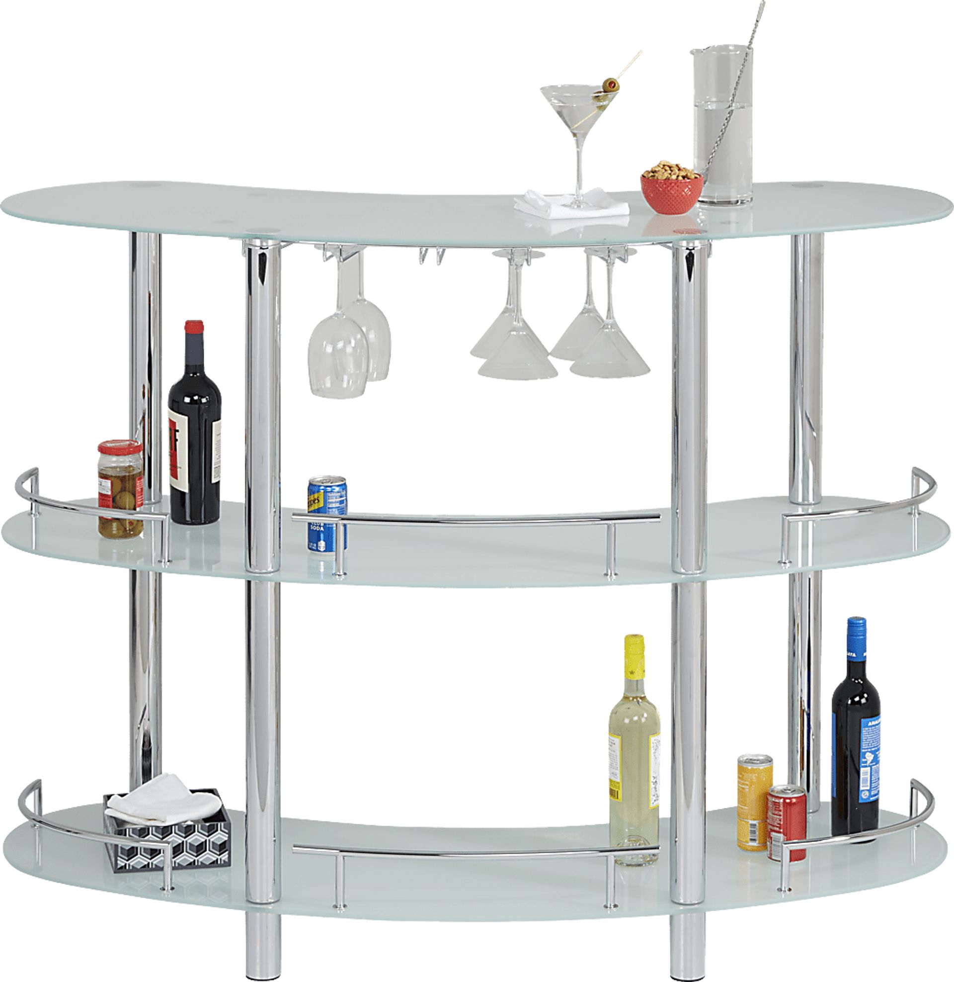 Searcy Platinum 3 Pc Bar Set with White Stools - Image 2