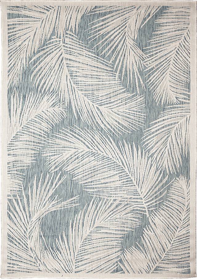 Seaside Winds Aqua 4'10 x 7'6 Indoor/Outdoor Rug - Thumbnail - Image 1
