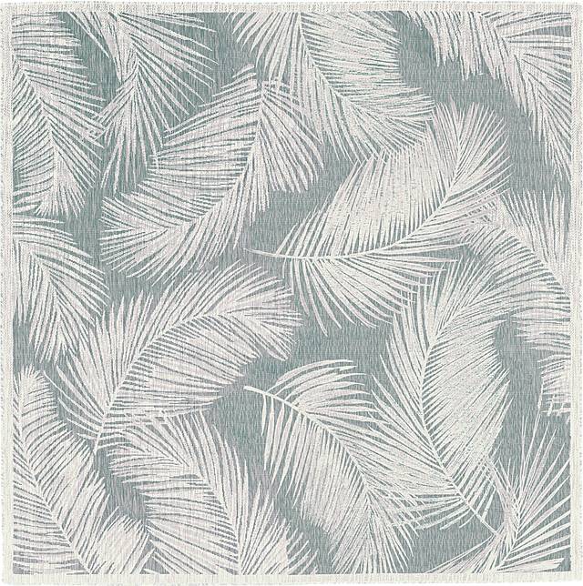 Seaside Winds Aqua 7'10 Square Indoor/Outdoor Rug - Thumbnail - Image 1