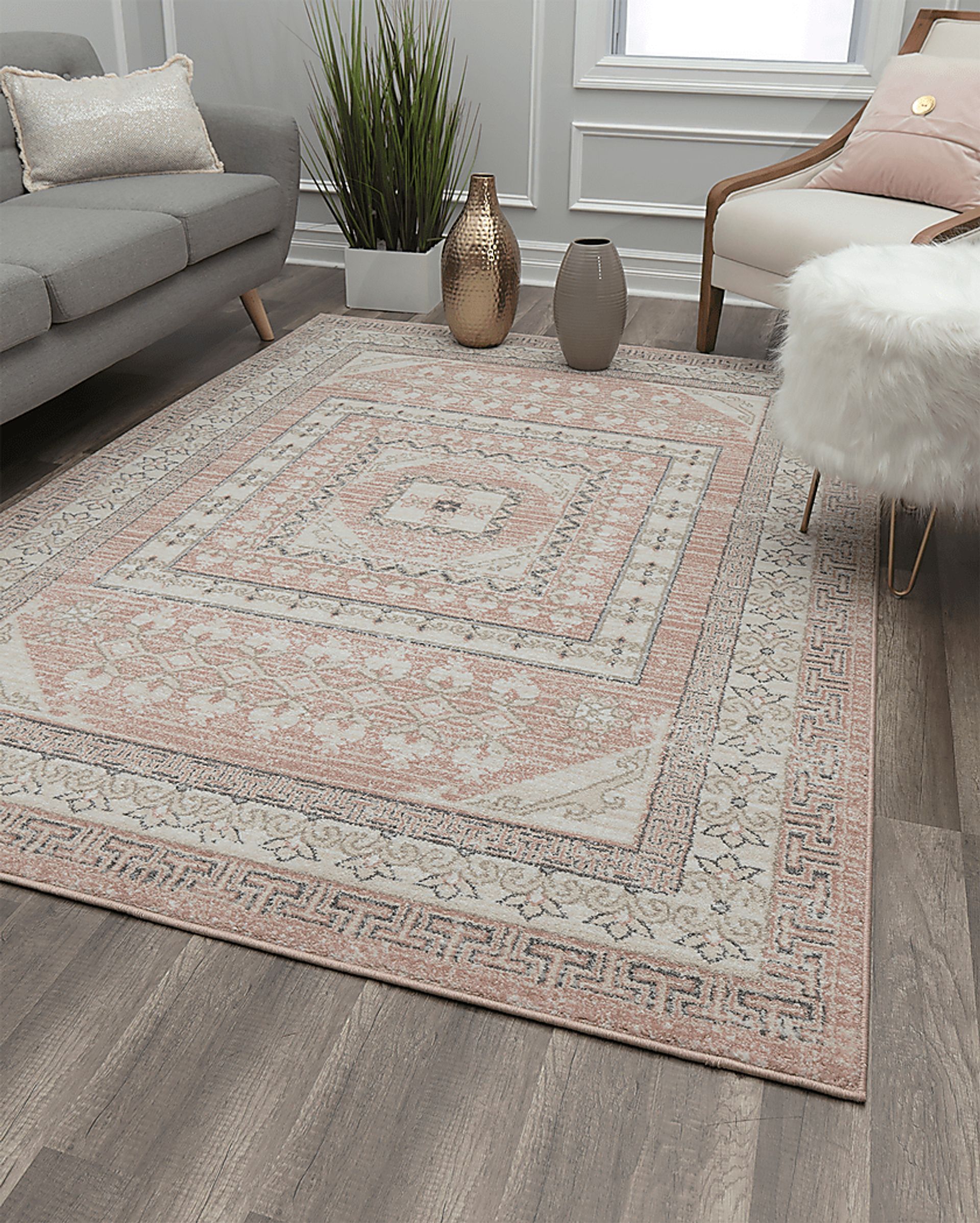 Sebald Pink 5' x 7' Rug - Image 2
