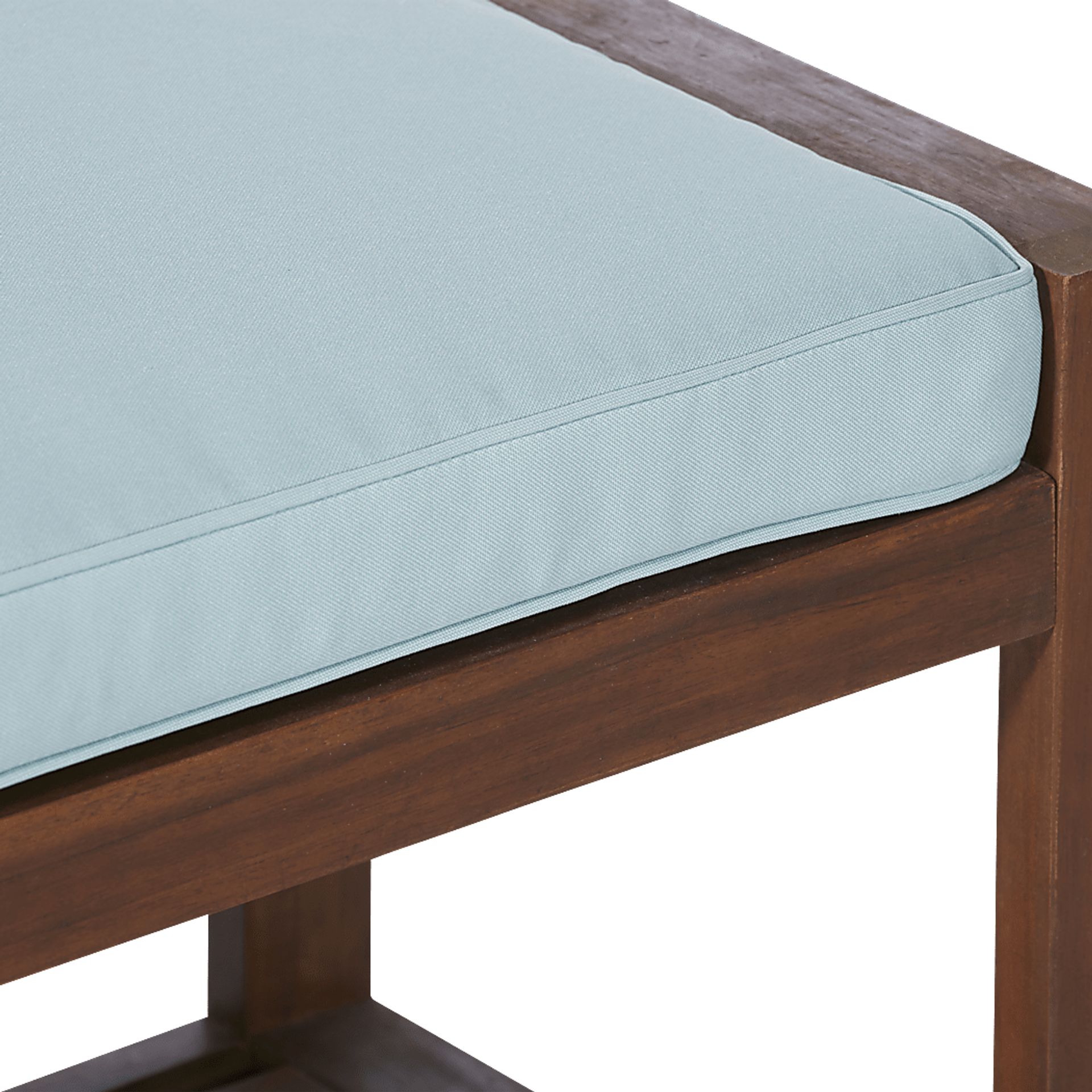 Sebbins Dark Brown/Blue Outdoor Dining Bench - Image 3