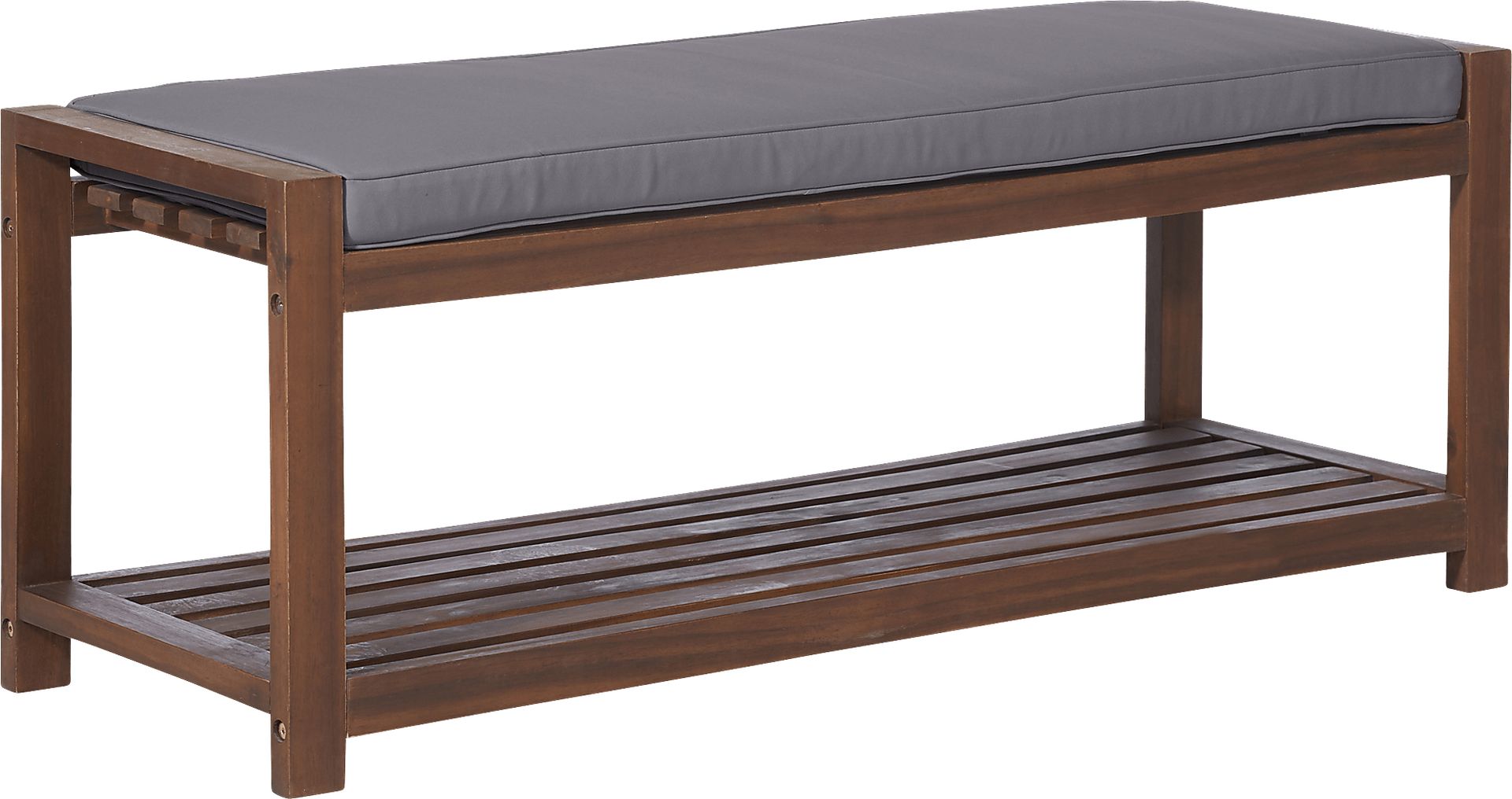Sebbins Dark Brown/Gray Outdoor Dining Bench - Image 2