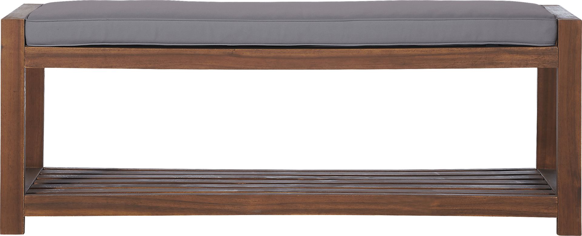 Sebbins Dark Brown/Gray Outdoor Dining Bench - Image 3