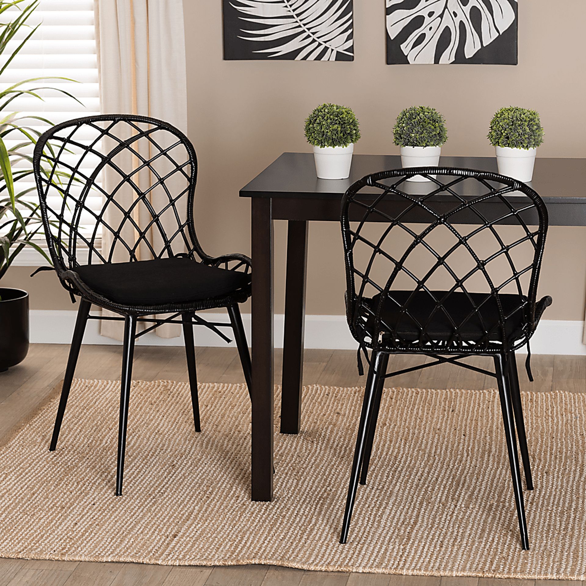 Seconset Black Dining Chair, Set of 2 - Image 2
