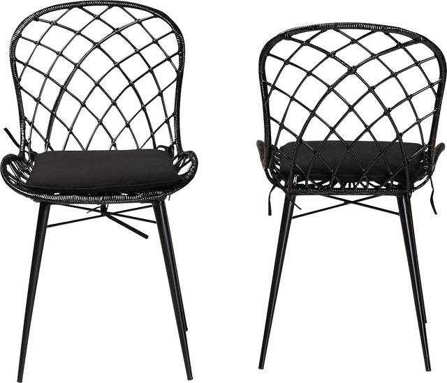 Seconset Black Dining Chair, Set of 2 - Thumbnail - Image 3