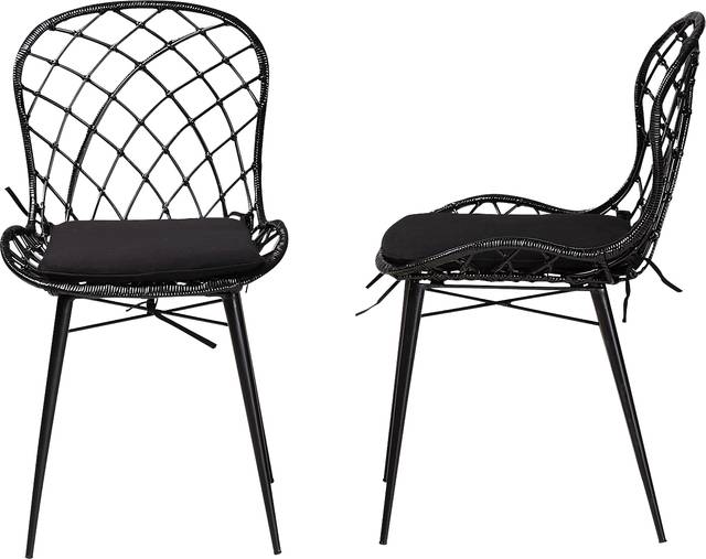 Seconset Black Dining Chair, Set of 2 - Thumbnail - Image 4