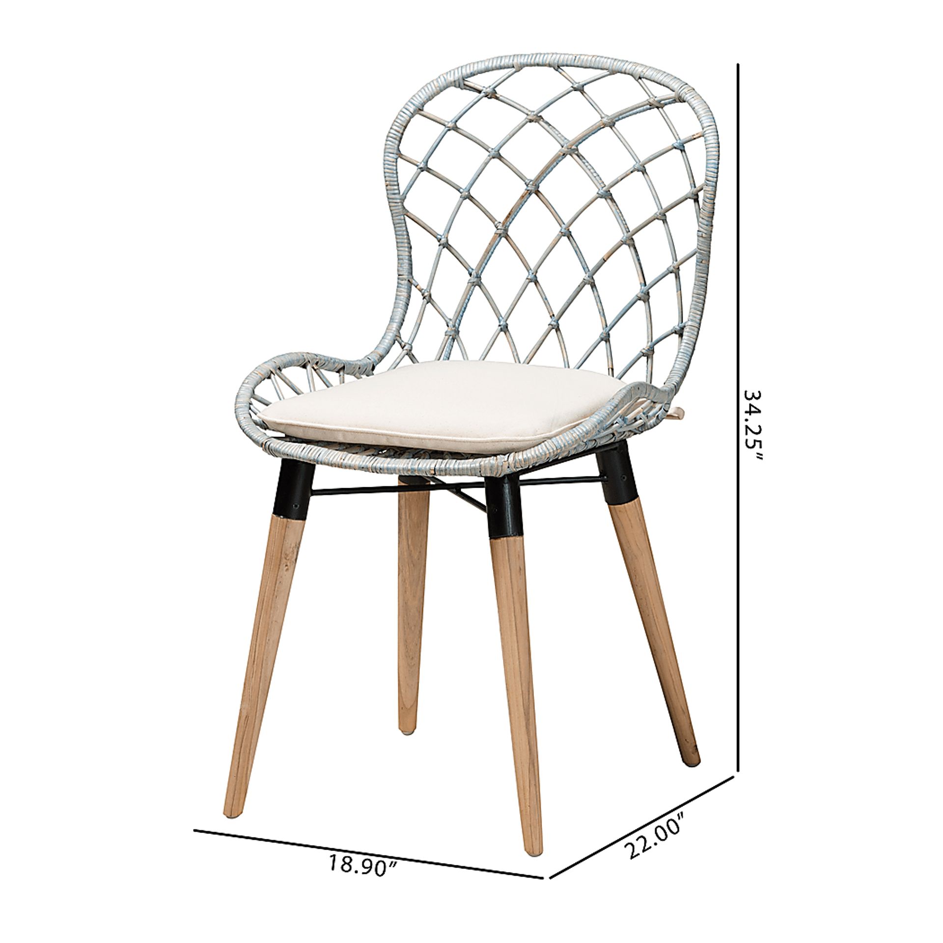 Seconset Light Blue Side Chair, Set of 2 - Image 9