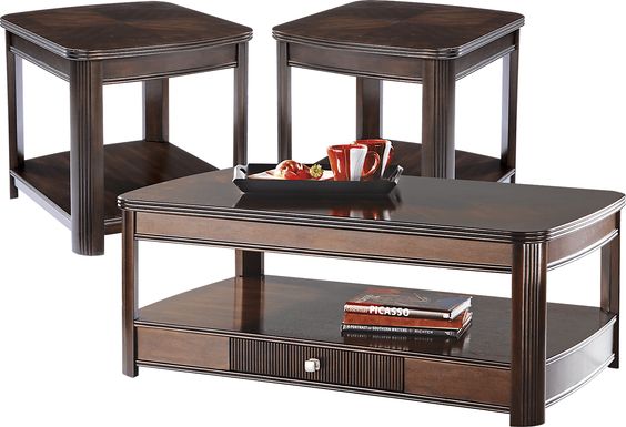 Sedalia Merlot 3 Pc Table Set
