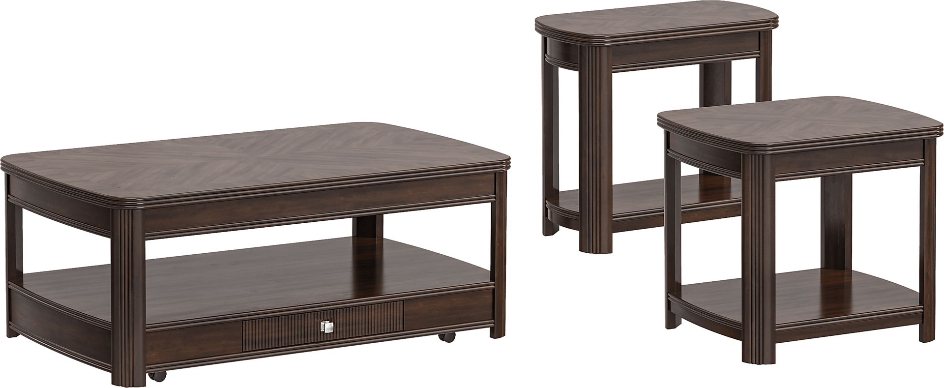 Sedalia Merlot 3 Pc Table Set - Image 1