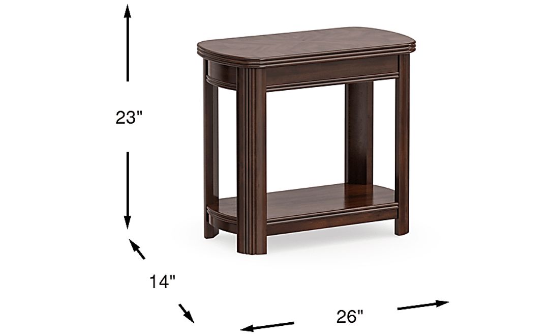Sedalia Merlot Chairside Table