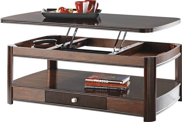 Sedalia Merlot Lift-Top Cocktail Table - Thumbnail - Image 2