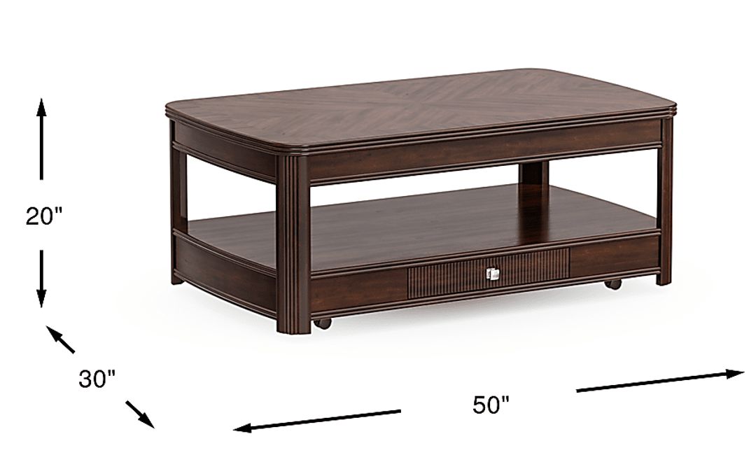 Sedalia Merlot Lift-Top Cocktail Table